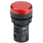 Лампа AD22DS LED матрица 22мм красная 24В AC/DC