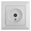 Розетка TV одиночная, СУ, Solo, белый, 4-301-01