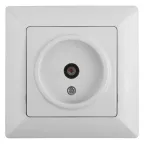 Розетка TV одиночная, СУ, Solo, белый, 4-301-01