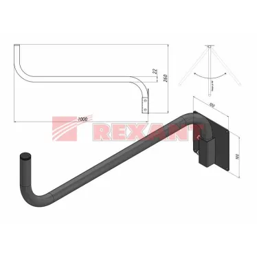 Кронштейн поворотный 1 м Севастополь-2,