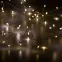 Светодиодная новогодняя гирлянда ЕNIG - 100M нить Мишура 3 м теплый белый 150 microLED 220 V