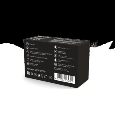 Блок питания для светодиодной ленты 30 Вт AC 100-264В Uвых 24В IP20 85х58х34мм Black Gauss