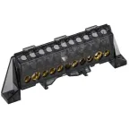 TEKFOR Шина N ноль в комбинированном DIN-изоляторе Стойка 8х12-(5+5)-Ч IEK