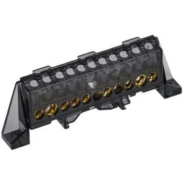 TEKFOR Шина N ноль в комбинированном DIN-изоляторе Стойка 8х12-(5+5)-Ч IEK