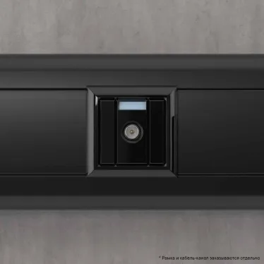 Avanti ТВ розетка проходная ''Черный квадрат'', 16A, 1 модульная