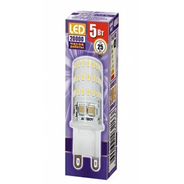 Лампа светодиодная LED 5Вт G9 300Лм белый 220V/50Hz
