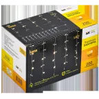 LIGHTING Гирлянда бахрома 4,5х0,7м 200 светодиодов теплый белый свет IP44 прозрачный шнур 3м 230В мерцание транзит IEK