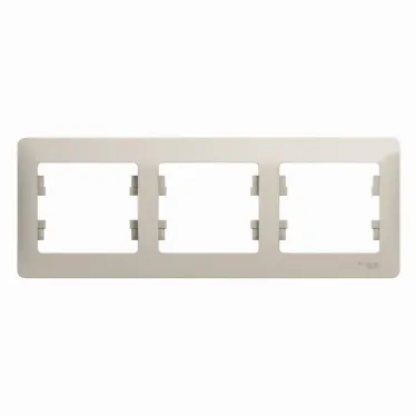 GLOSSA рамка 3-постовая горизонтальная молочный