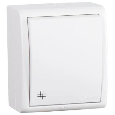 15 Aqua Выключатель проходной с 3-х мест (перекрёстный) IP54 10А 250В винтовой зажим S15A белый