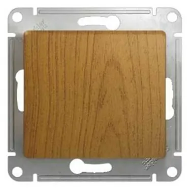 GLOSSA Переключатель одноклавишный в рамку дуб сх.6