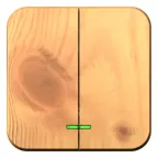 BLANCA двухклавишный выключатель наружный (cх.5), 10A, 250B, ясень