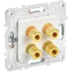 SKANDY Аудиорозетка 4-местная SK-A01W арктический белый IEK