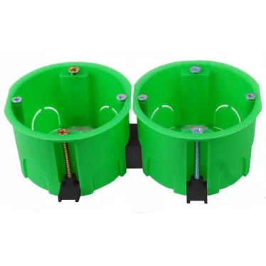 Коробка установочная 68х45мм металлические лапки ГИПРОК