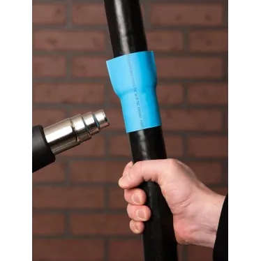 Термоусаживаемая трубка ТУТ нг 120/60 синяя рулон PROxima