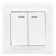 Выключатель Минск двухклавишный СП с индикатором 10А белый