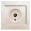 Розетка TV одиночная, СУ, Plano, сл.кость, 1-301-02