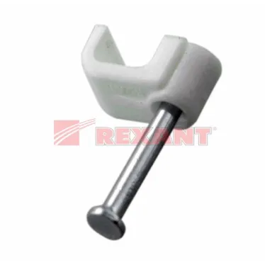 Крепеж кабеля плоский 6х4 мм, белый (50 шт/уп)