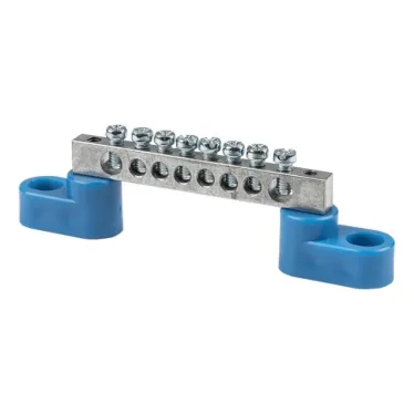 Шина нулевая N 63.08 (2 изолятора стойка) никель