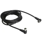 Шнур ТВ гнездо - ТВ штекер. угловой. длина 1.5 метра. черный,