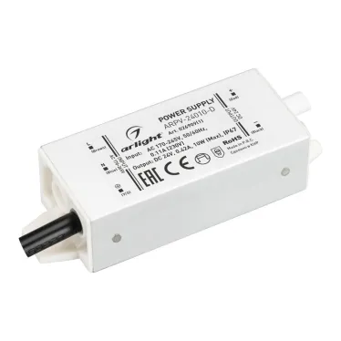 Блок питания ARPV-24010-D (24V, 0.42A, 10W) (ARL, IP67 Металл, 3 года)