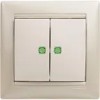 VALENA Рамка 1 пост белая/серебро