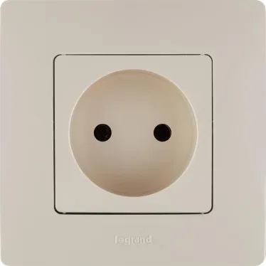 ETIKA Розетка без заземления слоновая кость