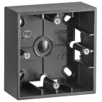 15 Коробка для наружного монтажа на 1 пост, графит