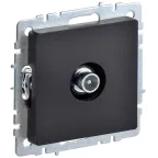 BRITE Розетка TV проходная РТВ10-0-БрЧ черный