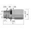 Муфта труба-коробка D-40мм с уплотнением кабеля IP68 М40х1.5 D-20 - 27мм