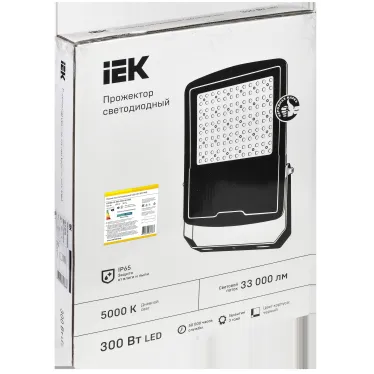 Прожектор светодиодный СДО 08-300 PRO 30град 5000К IP65 черный IEK