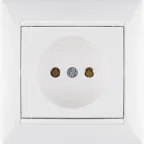VALENA Розетка без заземления без шторок в рамку белая