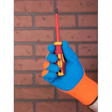 Перчатки рабочие ПРОФИ ЗИМА с рельефным латексным покрытием утепленные (размер 9)