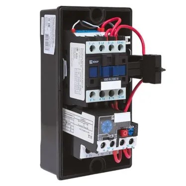 Пускатель в корпусе IP65 КМЭ 9А 230В с РТЭ и индикатором PROxima