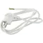 Шнур сетевой с вилкой U-3x1-2m-W с заземлением 2м ПВС 3x1мм2 белый