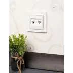 Розетка Минск RJ-45+Phone СП белая