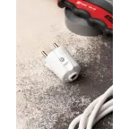 Вилка прямая без заземления белая 10А 250 В Proxima