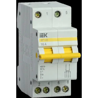 Выключатель-разъединитель трехпозиционный ВРТ-63 2P 16А