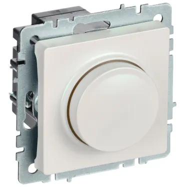 BRITE Светорегулятор поворотно-нажимной 600Вт СС10-1-0-БрЖ жемчуг