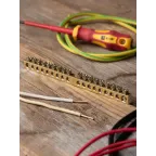 Шина PEN ноль-земля 6х9мм 18 отверстий латунь крепеж по центру PROxima