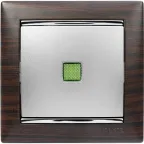 VALENA Рамка 1 пост темное дерево/серебро