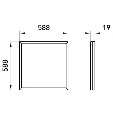 Светильник светодиодный ДВО/ДПО 32Вт 4000К 4000Лм IP40 588х588 матовый грильято SPO-640-3-4K-32