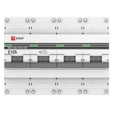 Автоматический выключатель ВА 47-100 4P 125А (C) 10kA PROxima