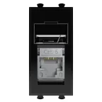 Avanti Компьютерная розетка Черный квадрат RJ-45 модульная, кат. 6 экран, 1 мод