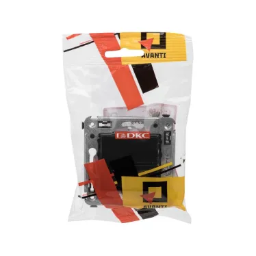 Avanti Розетка телефонная в стену одинарная, ''Черный квадрат''