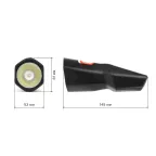Фонарик карманный аккумуляторный, эргономичный, с вилкой для зарядки, 2 режима MA-501-BL Аллигатор