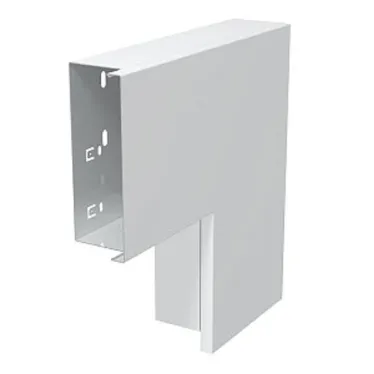 Плоский угол с крышкой кабельного канала LKM 60x150 мм (сталь, белый)