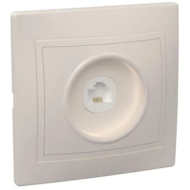 КВАРТА Розетка телефонная бежевая