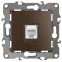 Розетка телефонная RJ11, Эра12, бронза, 12-3105-13
