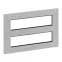 Valena LIFE Рамка для модульных устройств Mosaic 2x4x2 модуля Алюминий
