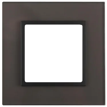 Рамка на 1 пост, стекло, Эра Elegance, серый+антр, 14-5101-32